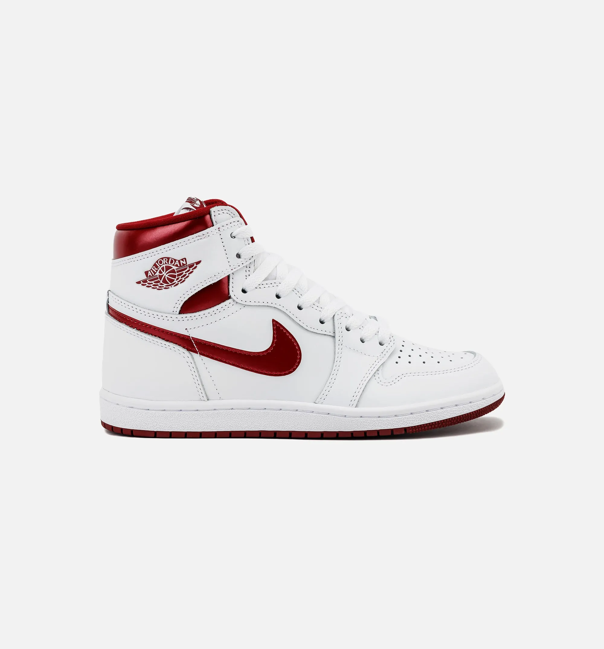 Air Jordan 1 High OG 85 Metallic Burgundy Mens Lifestyle Shoe - White/Team Red