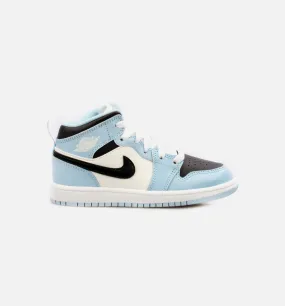 Air Jordan 1 Mid Preschool Lifestyle Shoe - Blue/Black