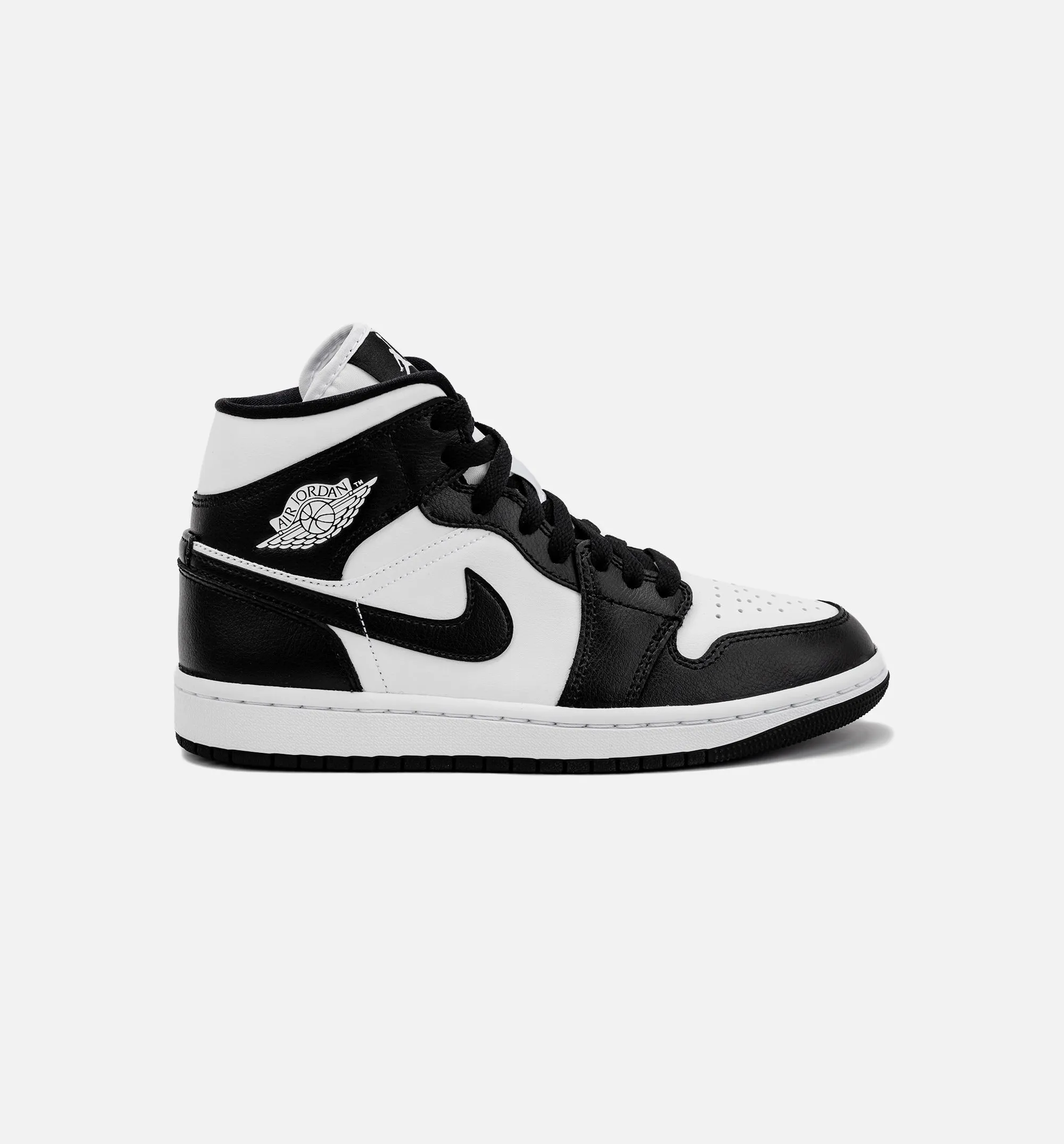 Air Jordan 1 Retro Mid Panda Womens Lifestyle Shoe - Black/White Free Shipping