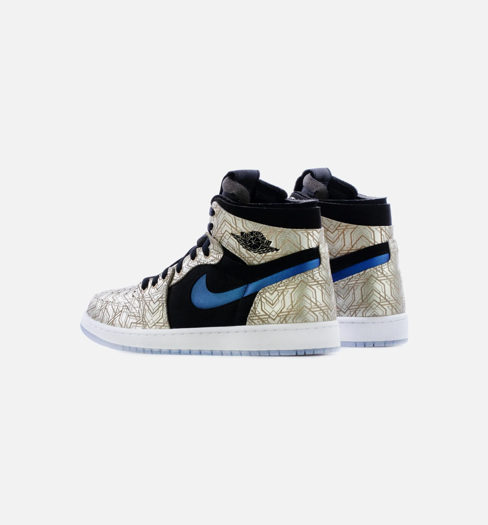 Air Jordan 1 Zoom CMFT Gold Laser Mens Lifestyle Shoes - Gold/Black/Blue Free Shipping