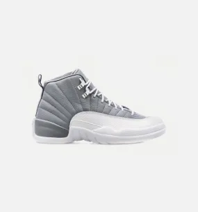 Air Jordan 12 Retro Stealth Mens Lifestyle Shoe - White/Grey Free Shipping