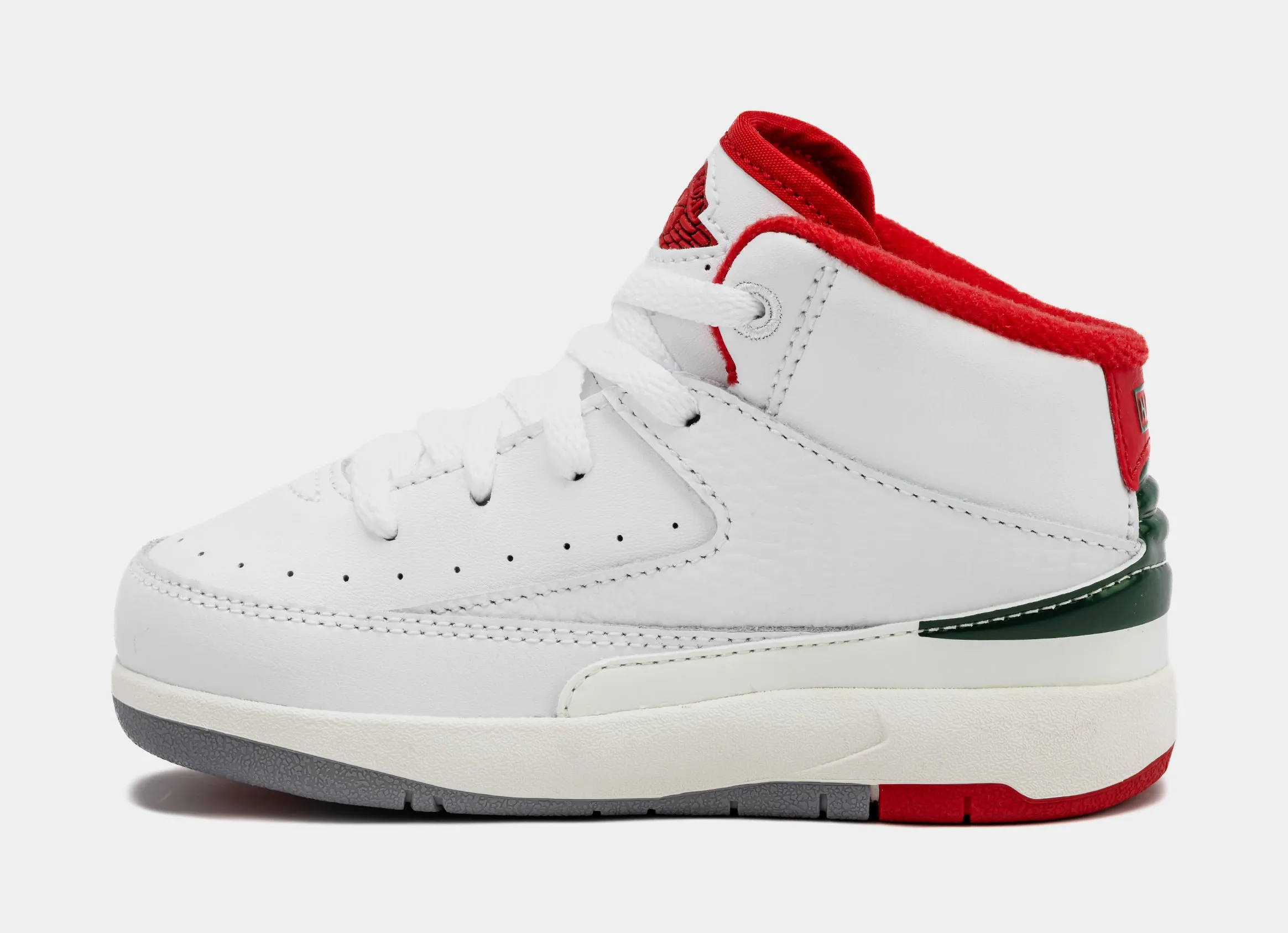 Air Jordan 2 Retro Italy Infant Toddler Lifestyle Shoes (White/Red) Free Shipping