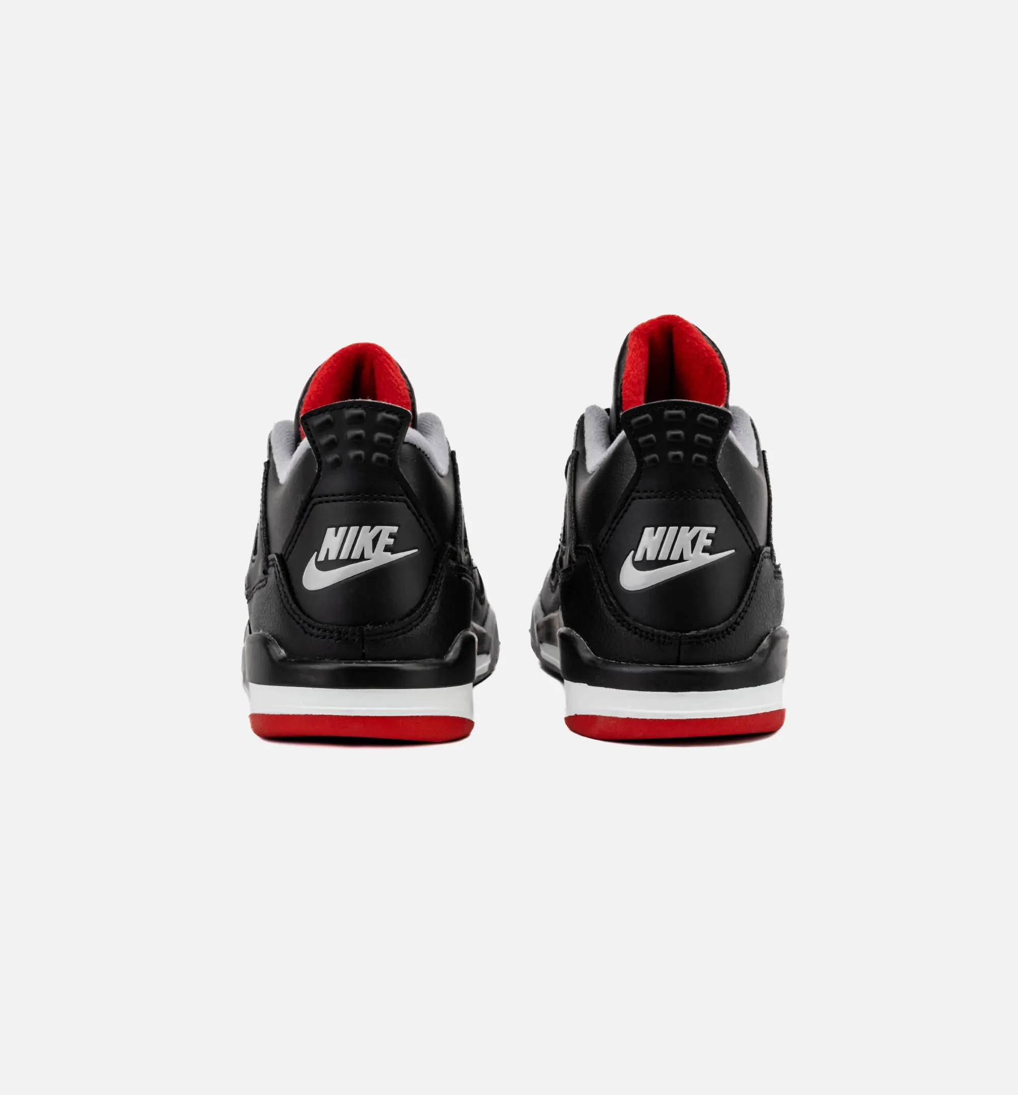 Air Jordan 4 Retro Bred Reimagined Preschool Lifestyle Shoe - Black/Fire Red/Cement Grey/Summit White