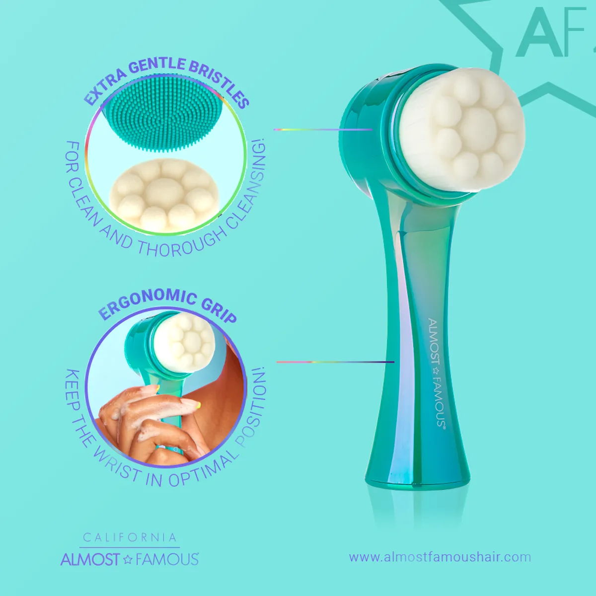 Almost Famous "Clean Freak" 2in1 Exfoliator Brush