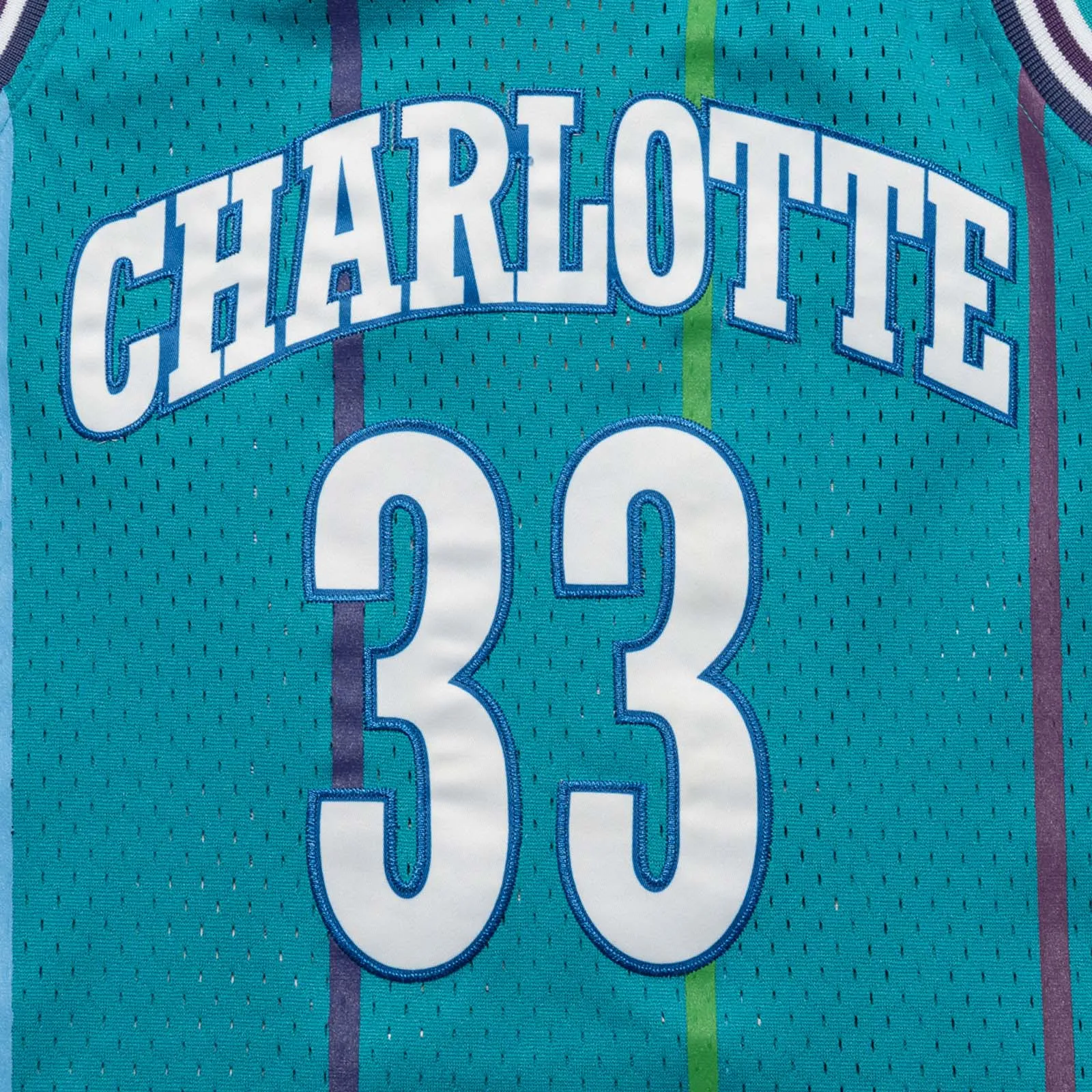 Alonzo Mourning Charlotte Hornets 92-93 HWC Youth Swingman Jersey - Teal