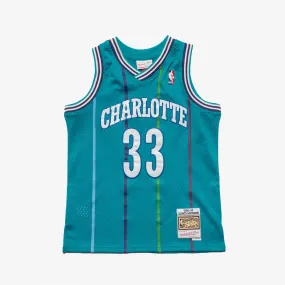 Alonzo Mourning Charlotte Hornets 92-93 HWC Youth Swingman Jersey - Teal