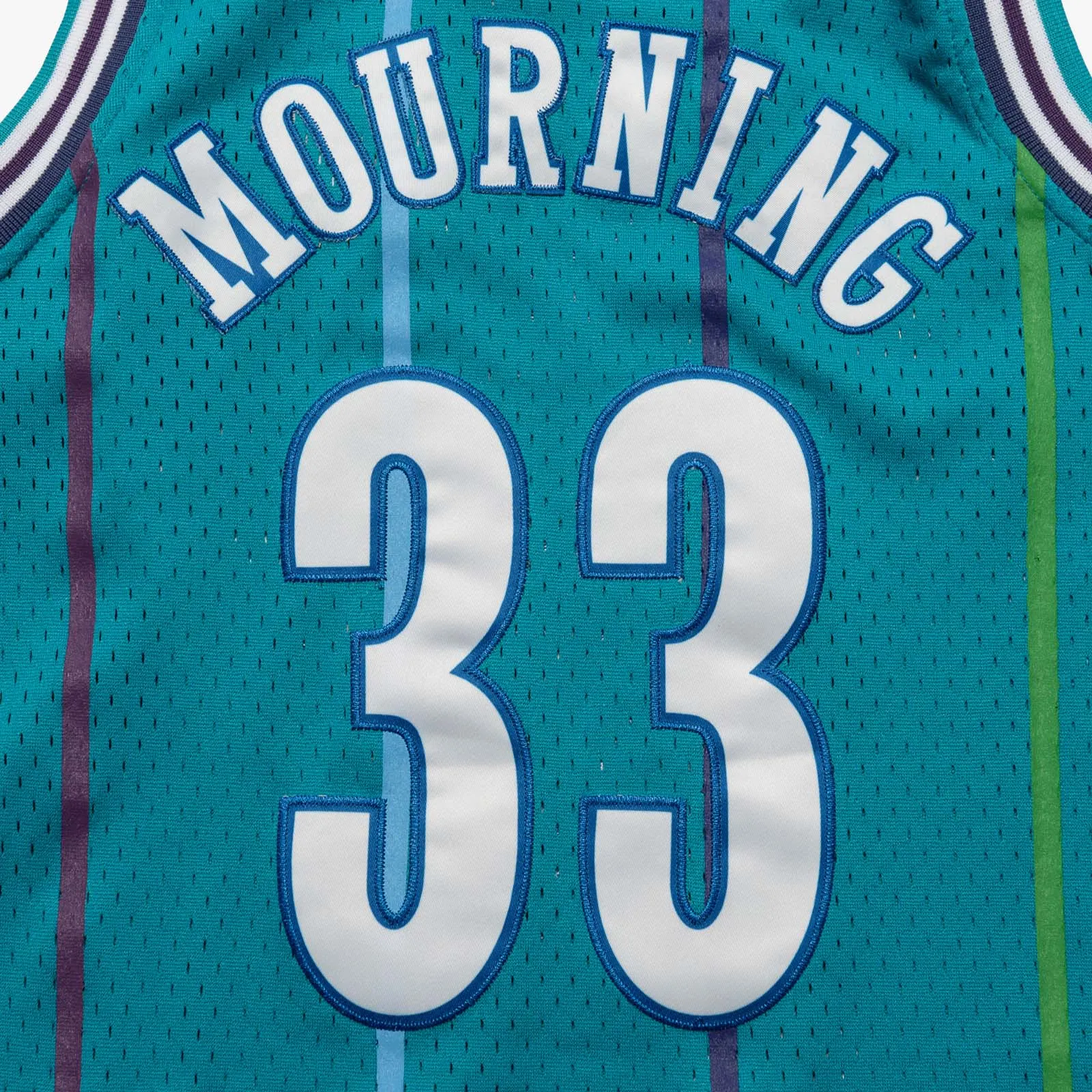 Alonzo Mourning Charlotte Hornets 92-93 HWC Youth Swingman Jersey - Teal