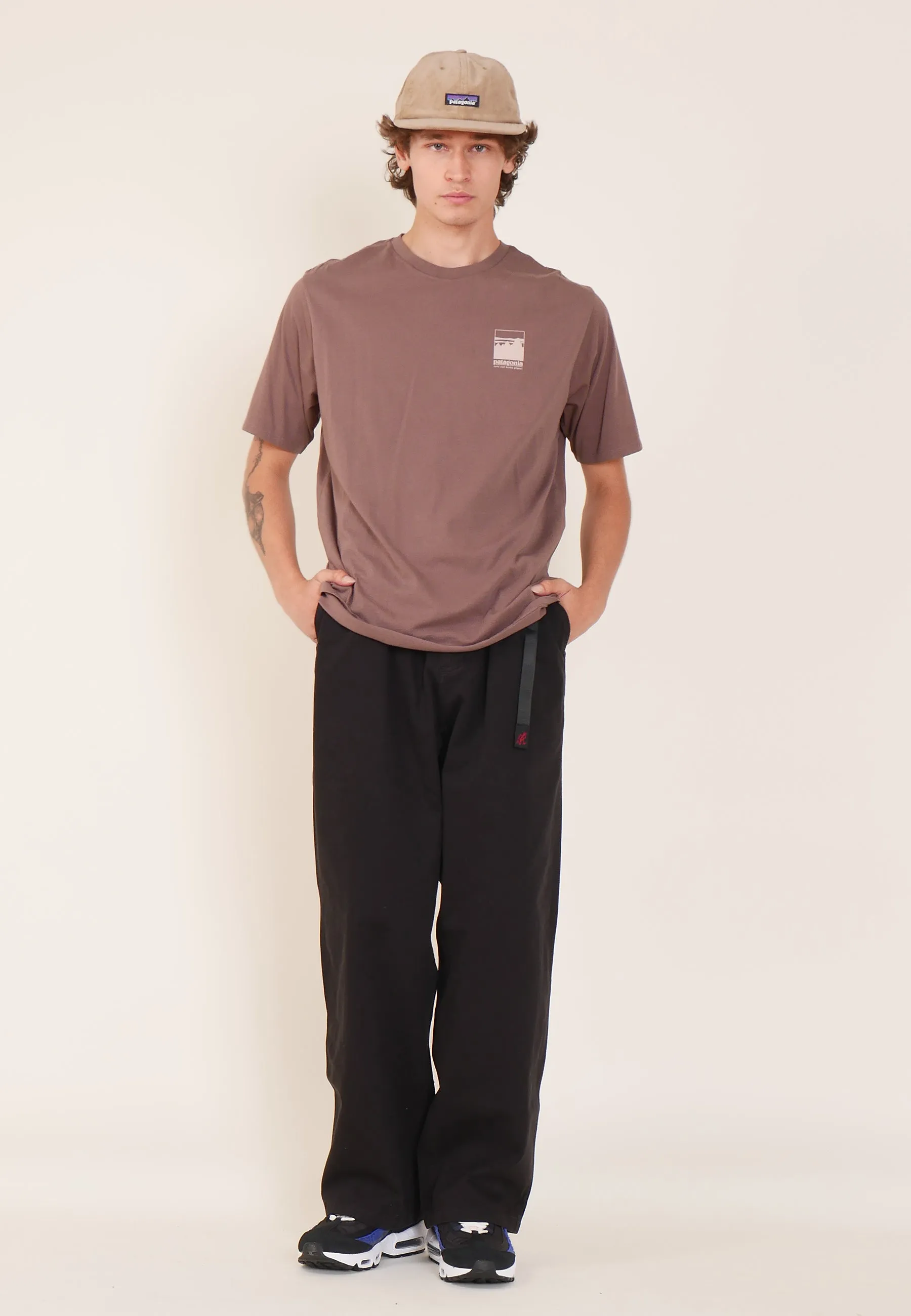 Alpine Icon Regenerative Organic Pilot Cotton T-Shirt - dusky brown