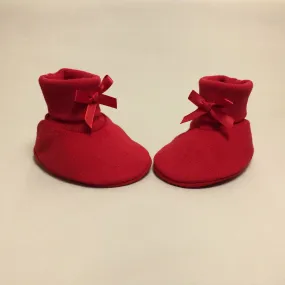 Baby Booties Solid Red