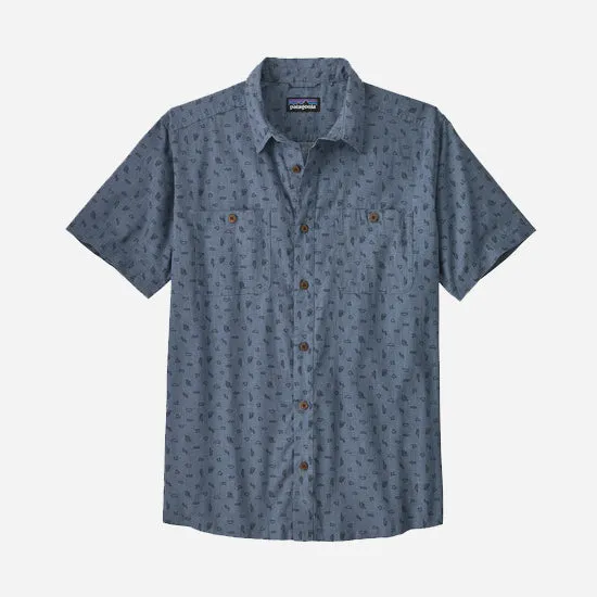 Back Step Shirt - Tiny Islands: Utility Blue