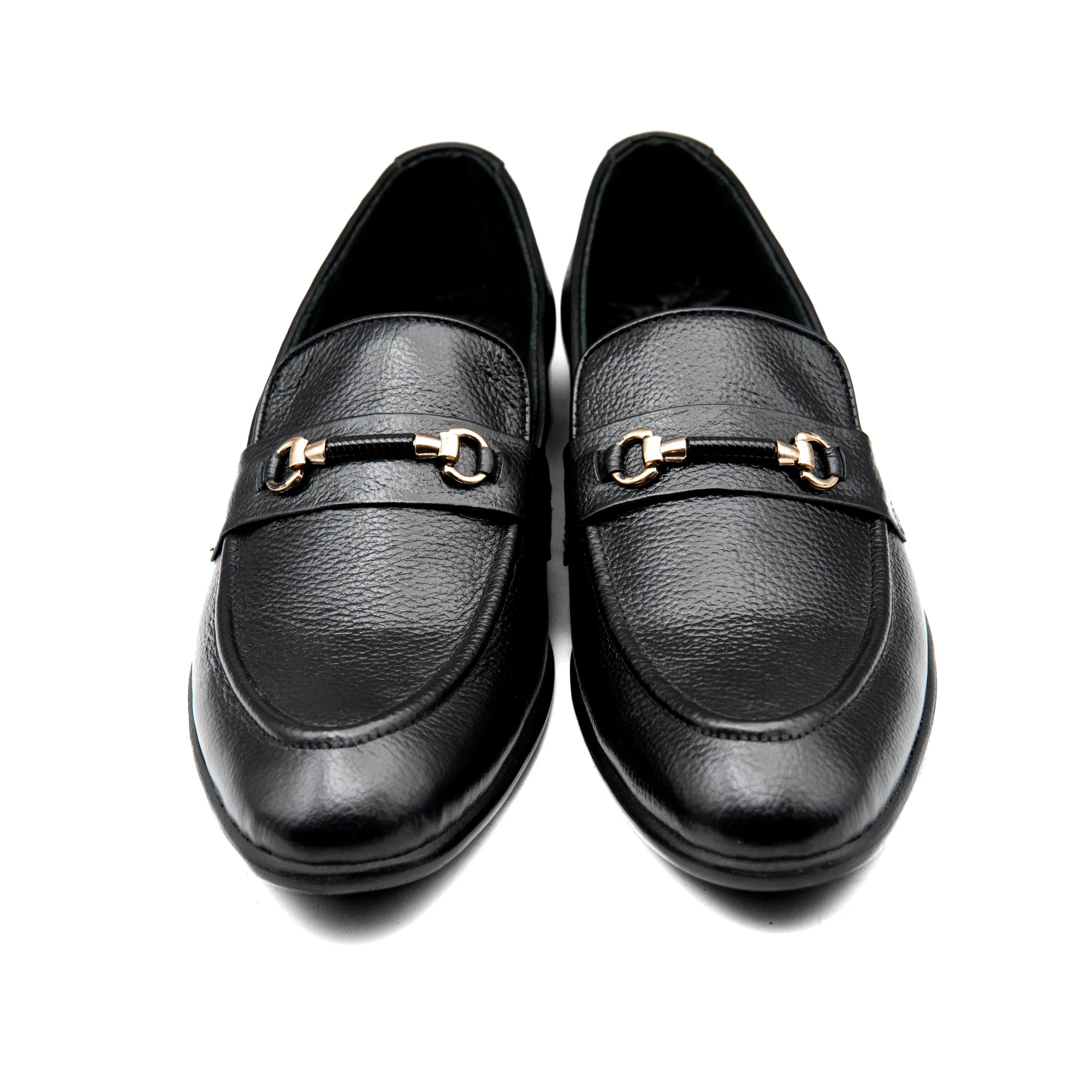 Black Leather Buckle Executive Men Shoes