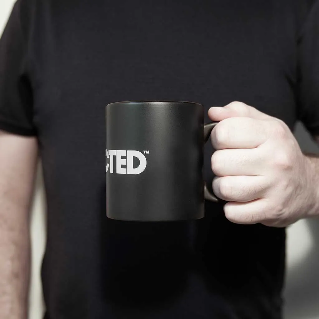 Defected Logo Matt Black Ceramic Mug