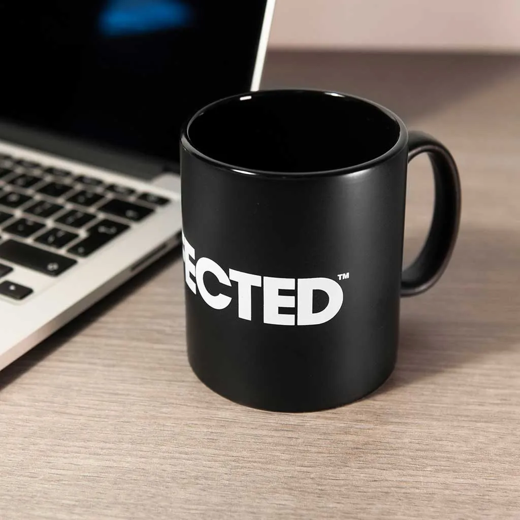 Defected Logo Matt Black Ceramic Mug