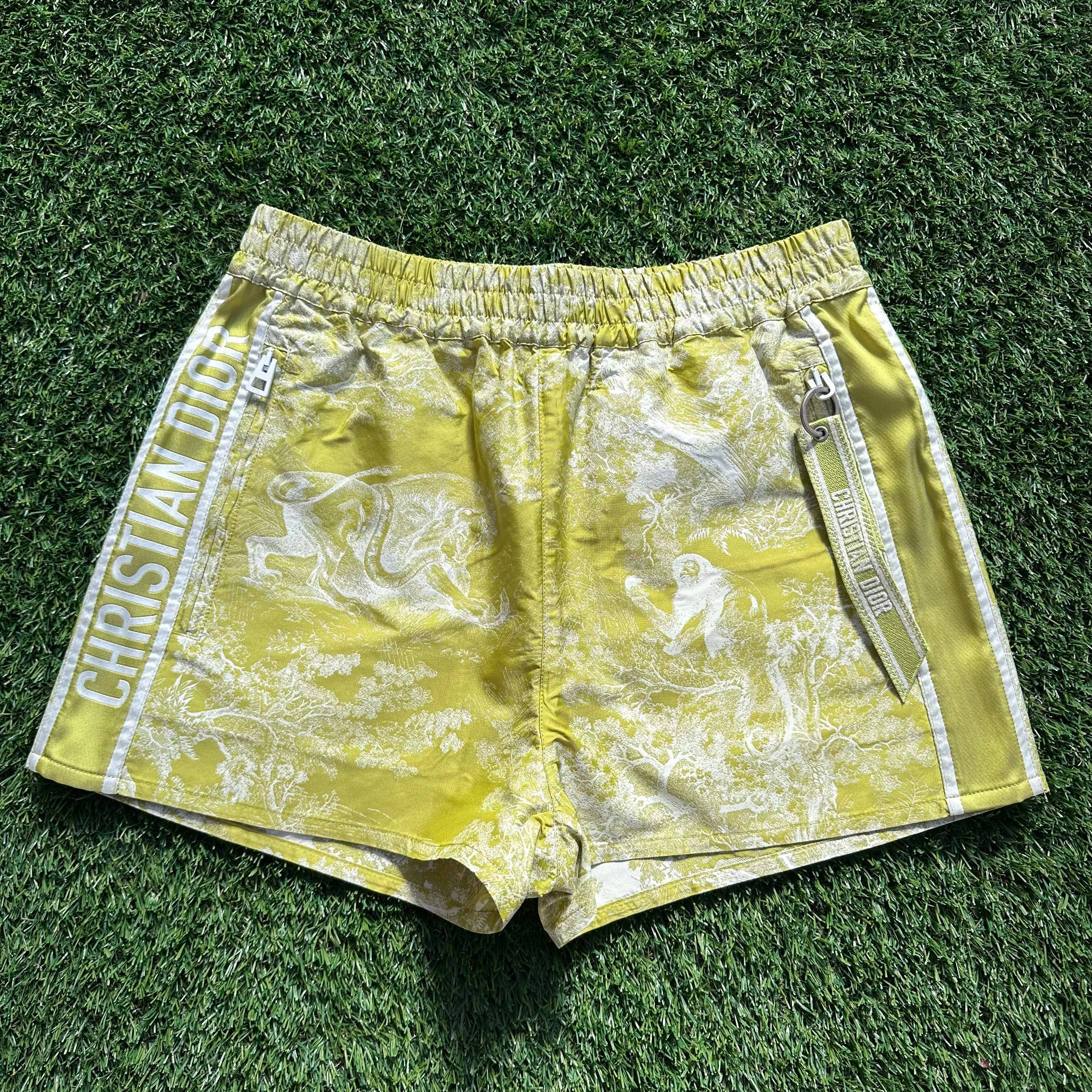 DIOR - SHORT TOILE DE JOUY LIME SIZE 34FR