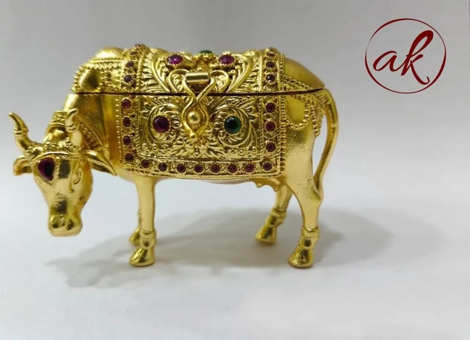 Exclusive   Designer  Gold Finish Kumkum Dabbi for Gifting-SHYAM001ED