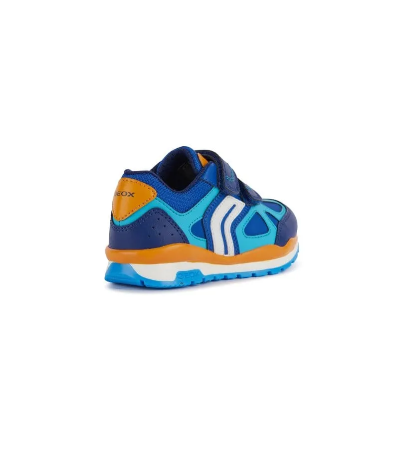 Geox Boys Blue Slip In Durable Casual Trainer Pavel - J4515D