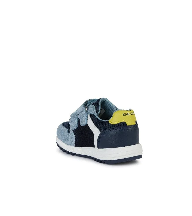 Geox Infant Boys Lightweight Leather Suede Mesh Casual Trainer Alben - B453CA