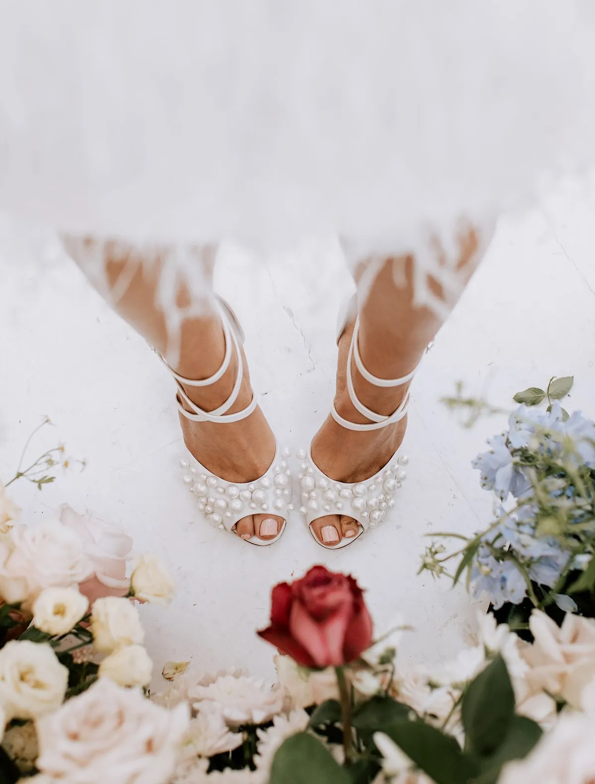 Henrietta - Ivory Pearl Embellished Bridal Block Heel