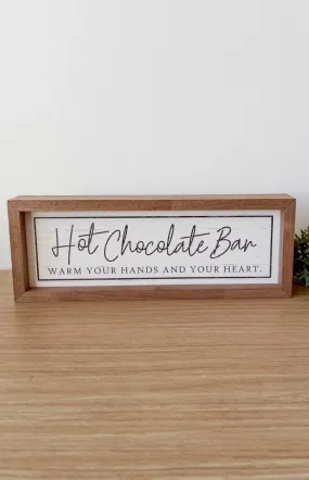 Hot Chocolate Bar Whitewash Sign