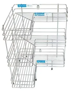 Kitchen Mart Stainless Steel L-Shaped rack 3 tier