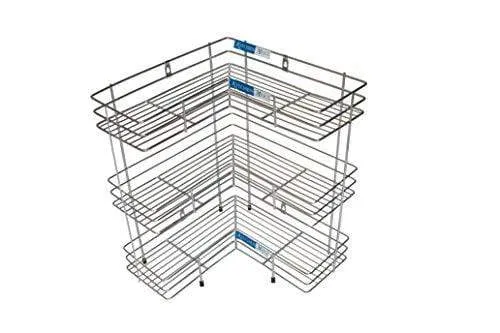 Kitchen Mart Stainless Steel L-Shaped rack 3 tier