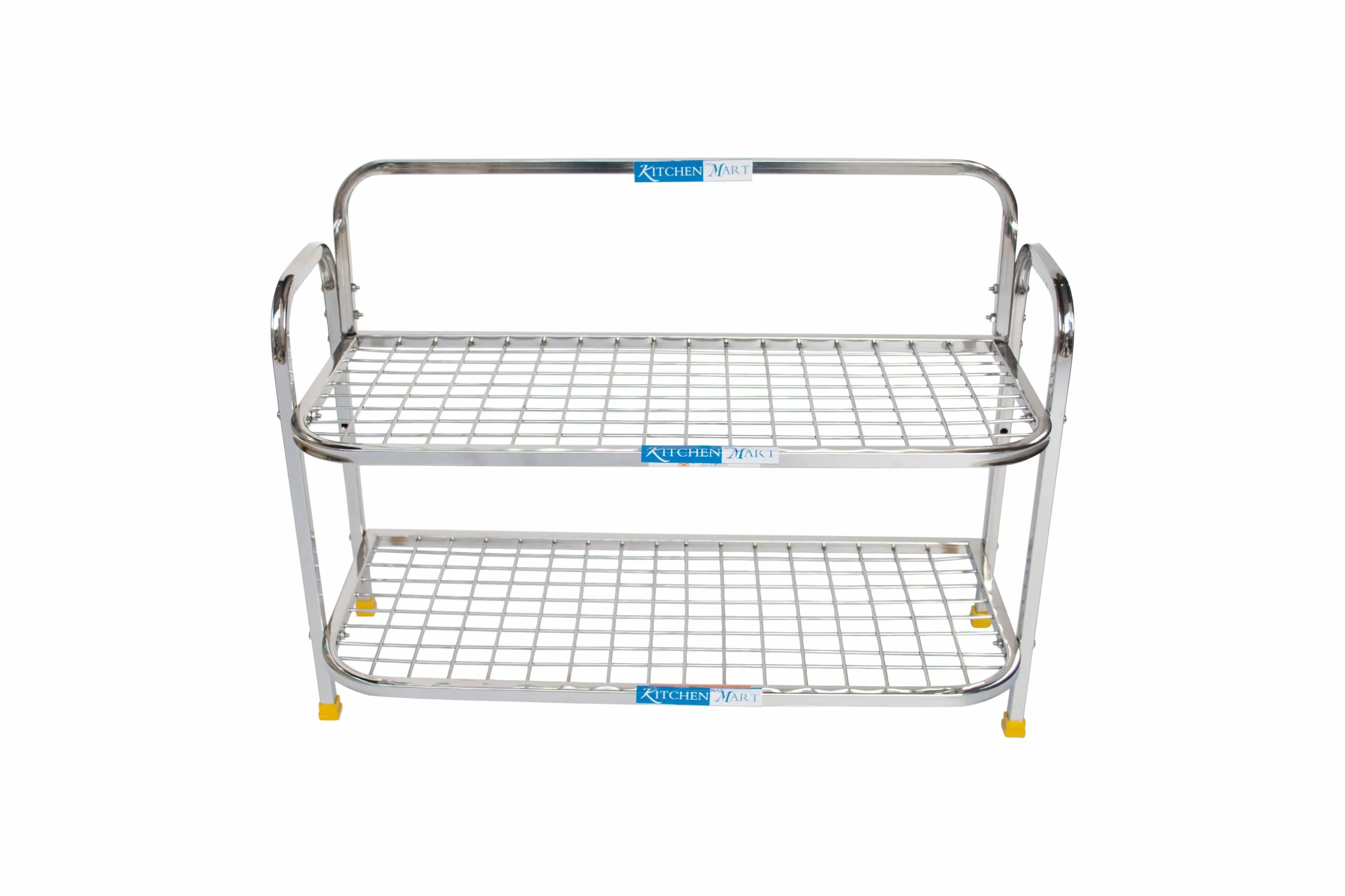 Kitchen Mart Stainless Steel shoe rack/ Kitchen Storage shelf rack (24x2)