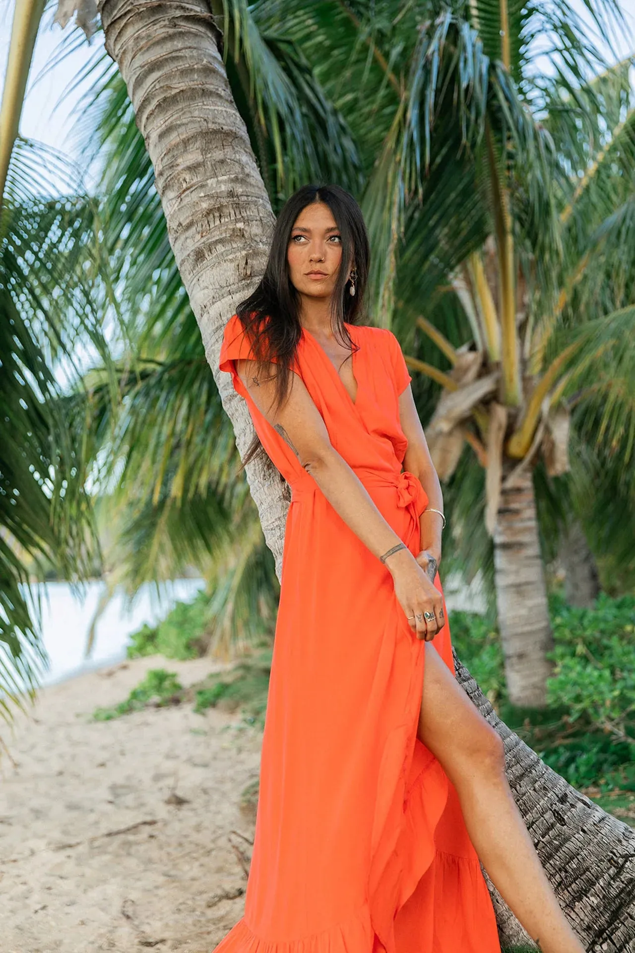 Lava Tree Wrap Dress