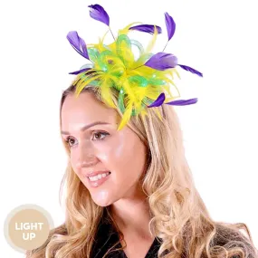 LED Light Up Mardi Gras Feather Headband