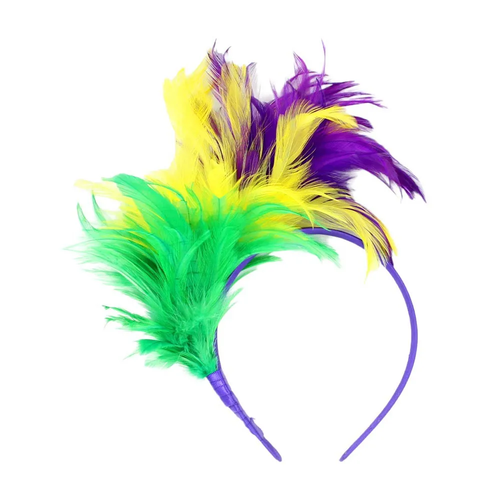 Mardi Gras Feather Headband