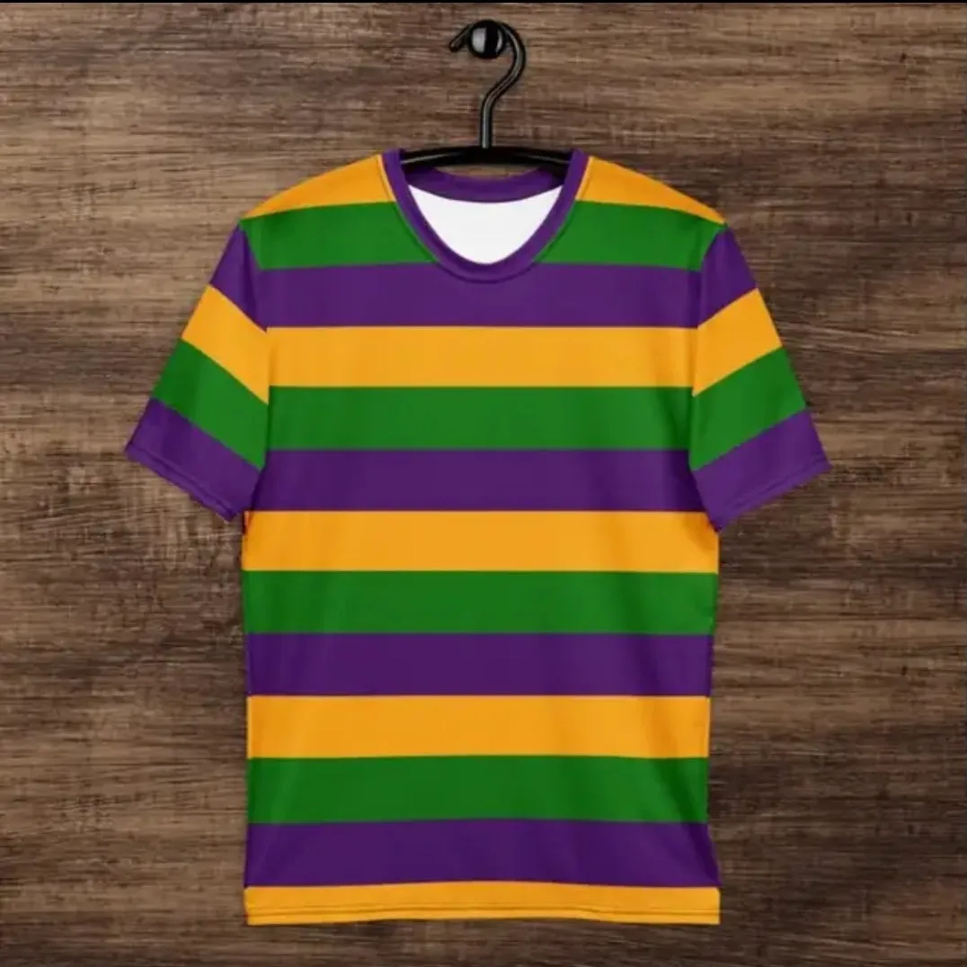 Mardi Gras stripped Carnival crewneck shirt