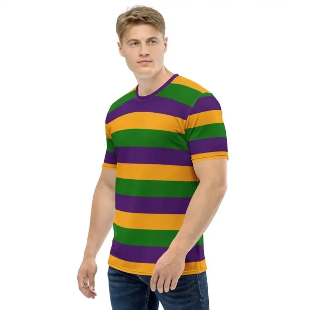 Mardi Gras stripped Carnival crewneck shirt