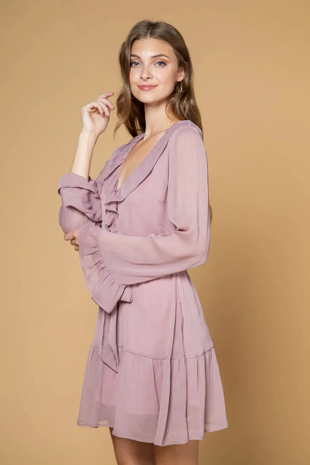 Mauve Me Happy Mini Dress