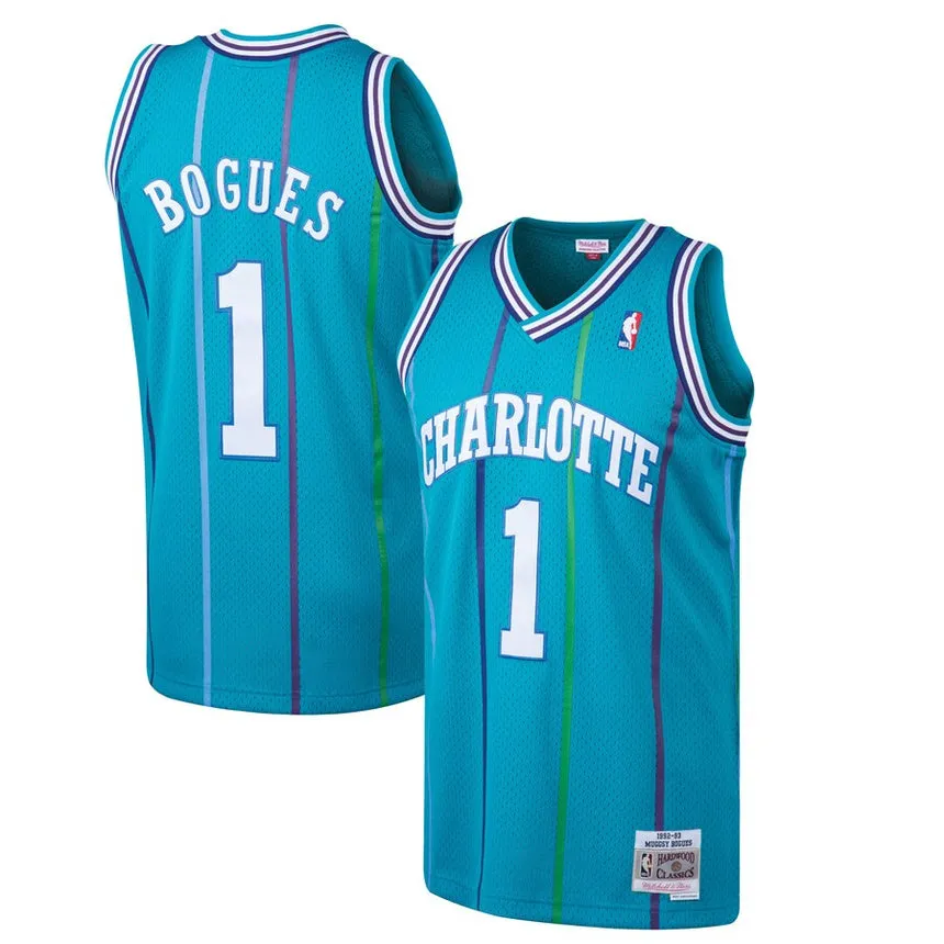 Mens Muggsy Bogues Charlotte Hornets 1992-93 Swingman Replica Jersey By Mitchell & Ness