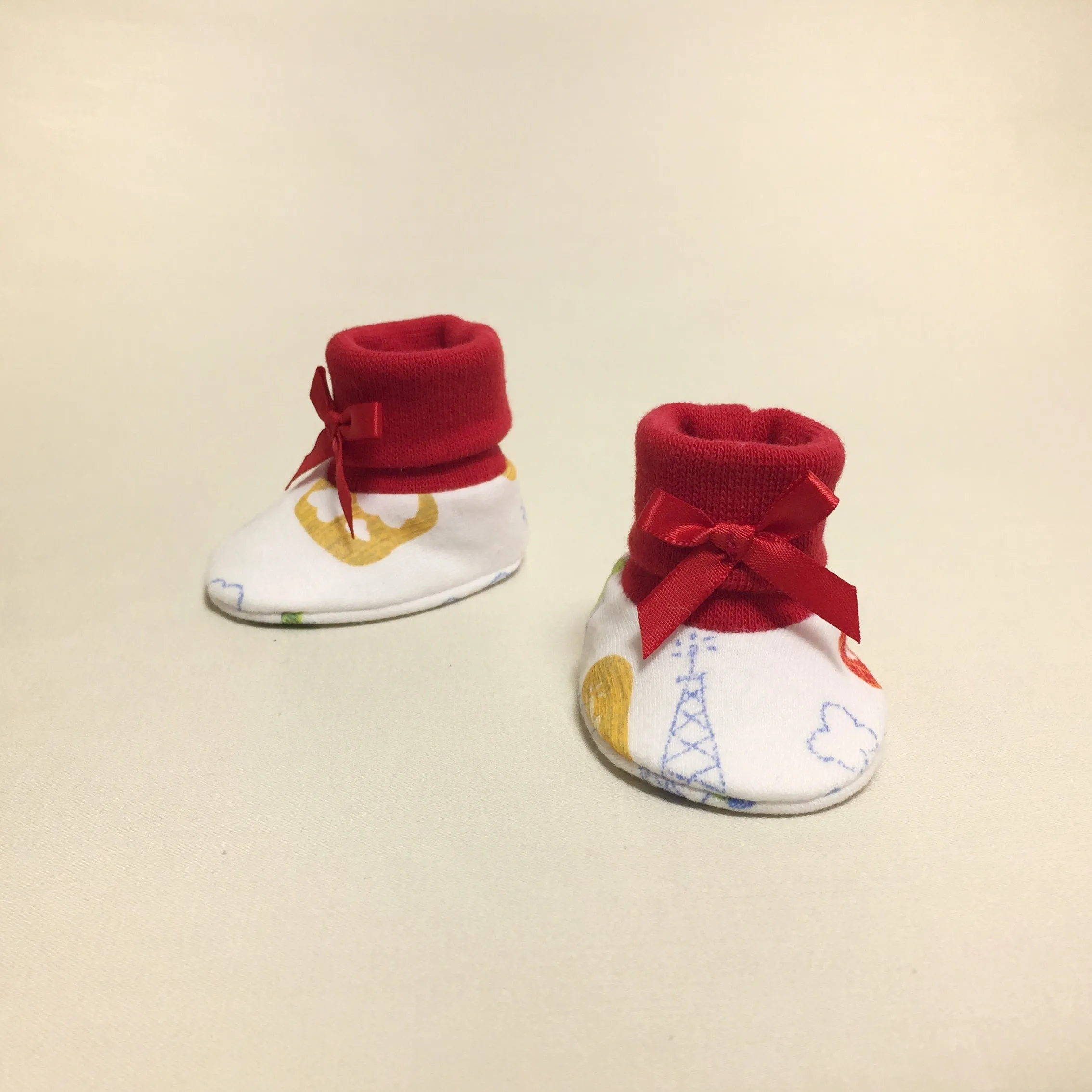 NICU Booties Landing Zone Red