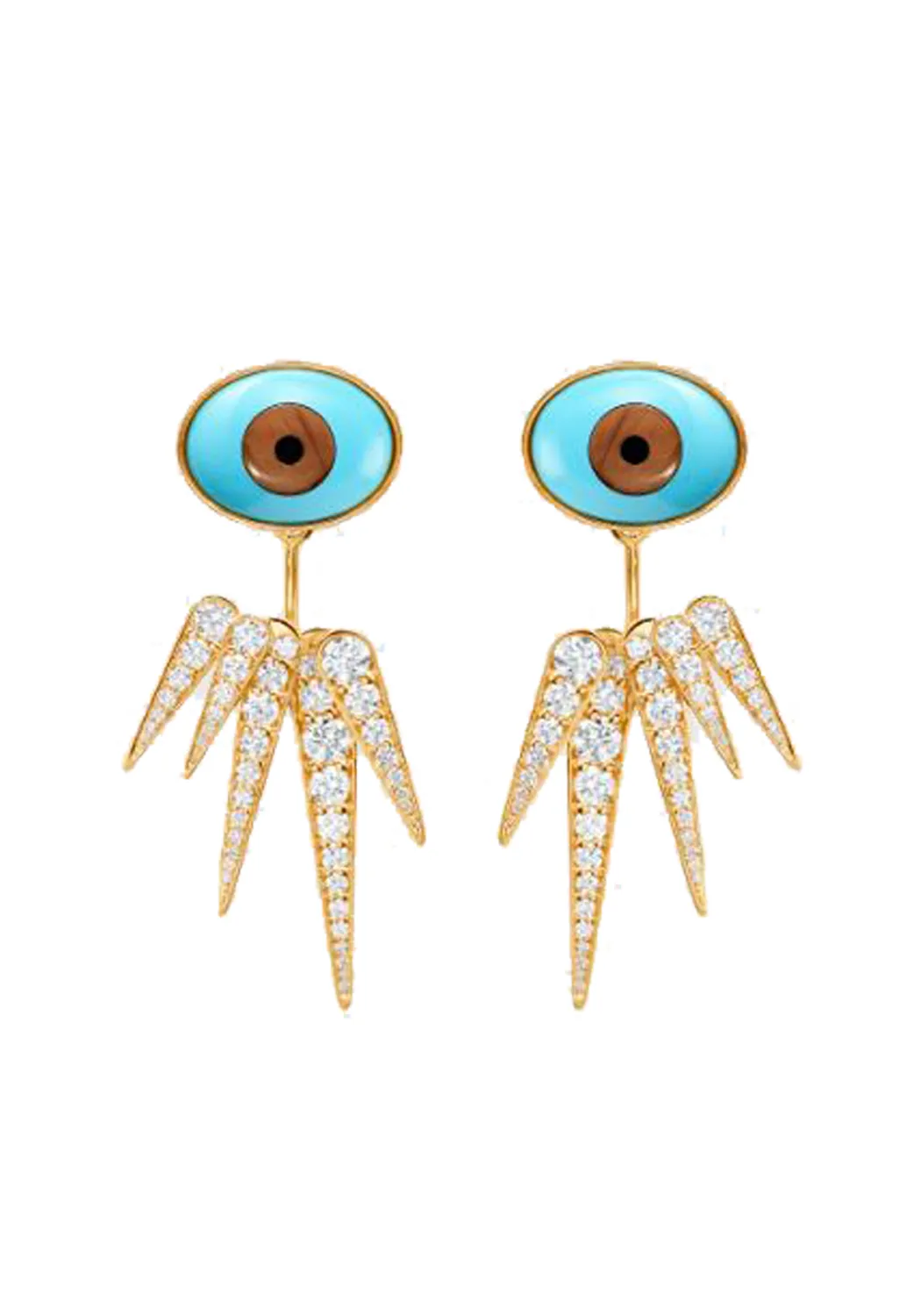 Ole Lynggaard 18KYG Evil Eye Stud Earrings