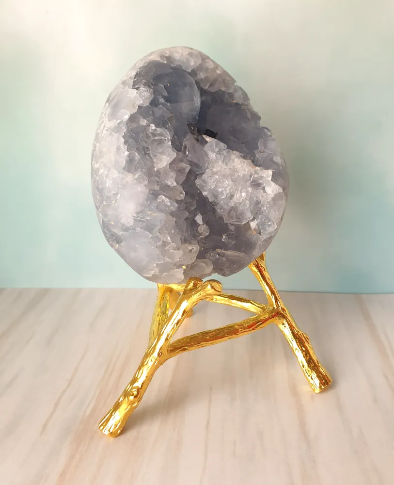 Raw Celestite Crystal Geode