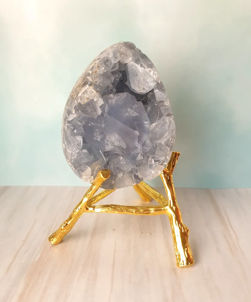 Raw Celestite Crystal Geode