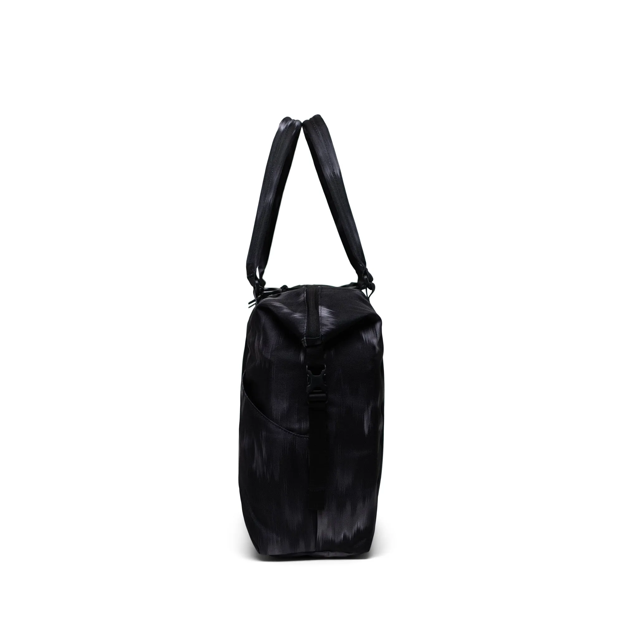 Strand Duffle Diaper Bag Blurred Ikat Black