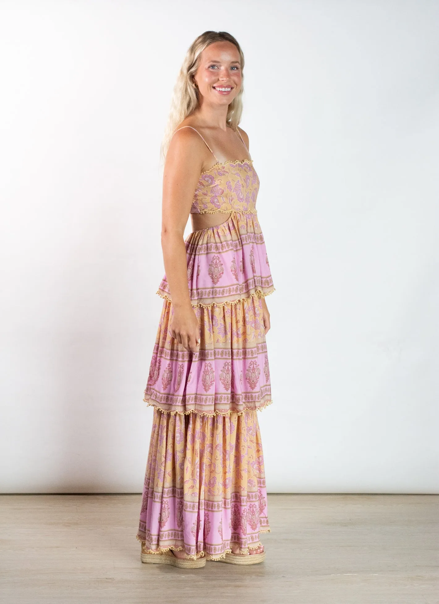 Summer Soiree Multicolor Printed Maxi Dress