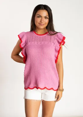 Sweet Crush Pink Knit Top