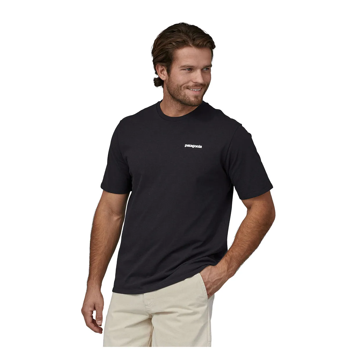 T-shirt Patagonia P-6 Logo Responsibili-Tee Nero