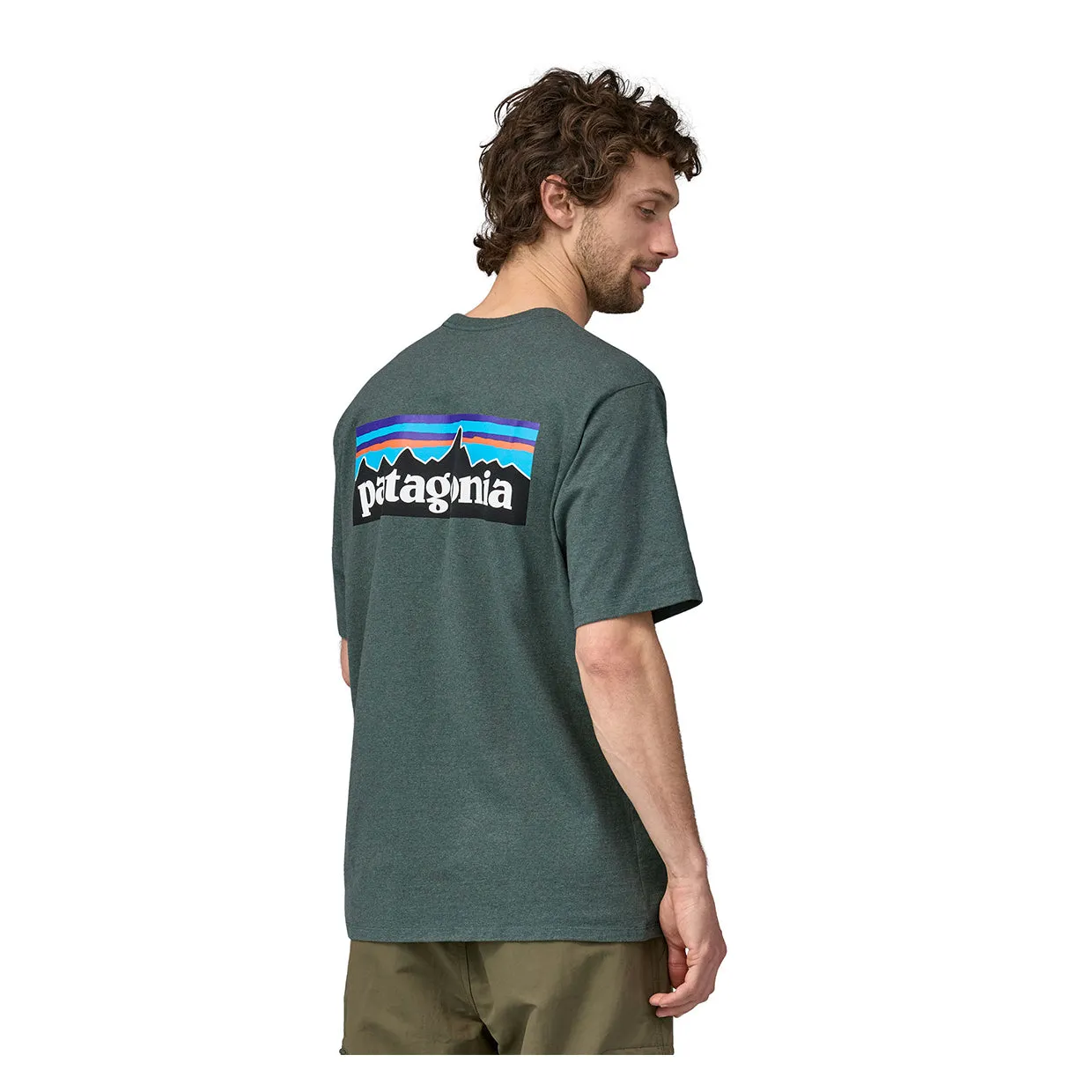 T-shirt Patagonia P-6 Logo Responsibili-Tee Verde