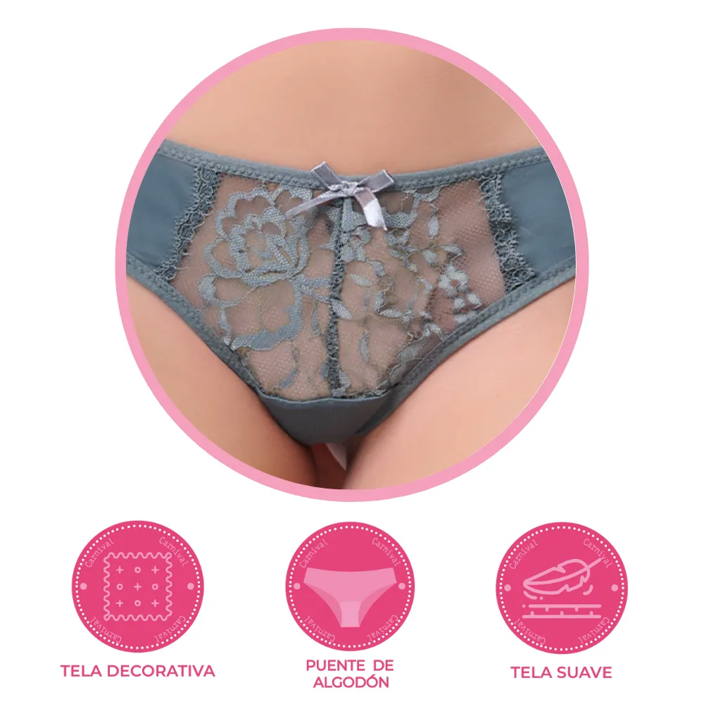 Tanga coordinable con detalles de encaje 62802 Lady Carnival