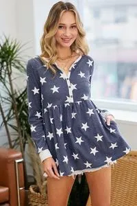 THERMAL STARS BABY DOLL TUNIC